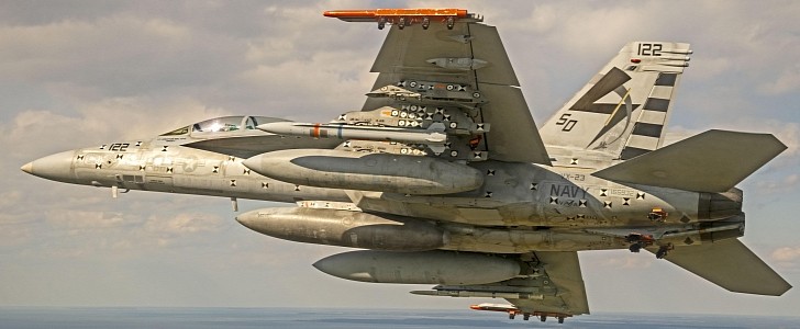 The F/A-18 Super Hornet conducted a captive carry flight with the AARGM-ER 
