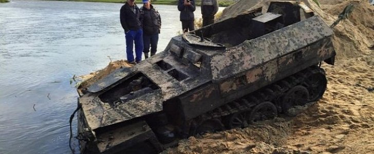 Sd. Kfx. 250 vehicle was discovered in a river in Poland