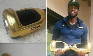 NBA Star Dwyane Wade Gets His Odd Two-Wheel Scooter Customized