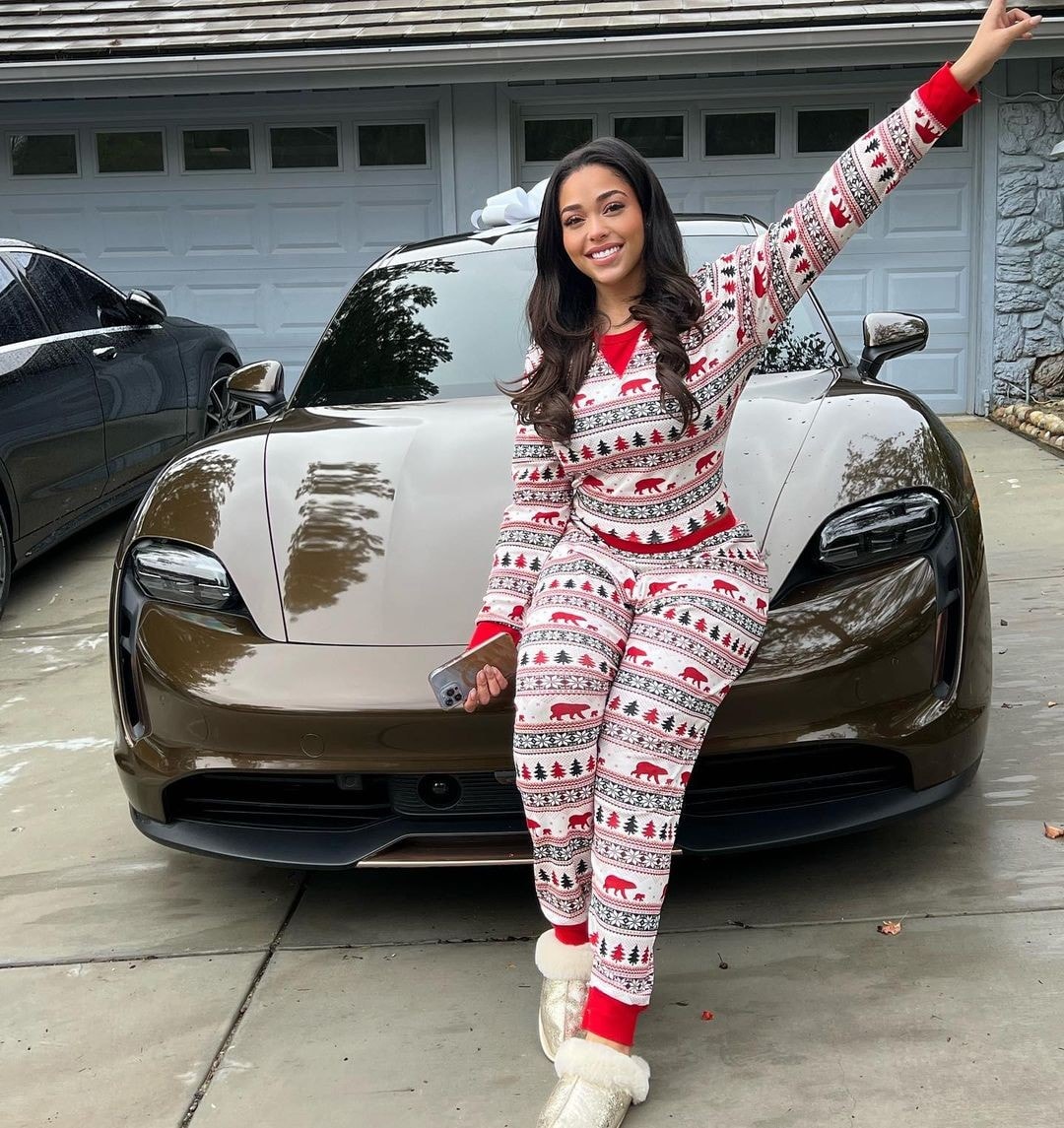 NBA Star Karl-Anthony Towns Buys Jordyn Woods a Porsche Taycan for