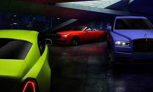 “Neon Nights” Rolls-Royce Black Badge Trio Looks Ready for a Disco Session
