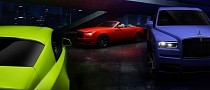 “Neon Nights” Rolls-Royce Black Badge Trio Looks Ready for a Disco Session
