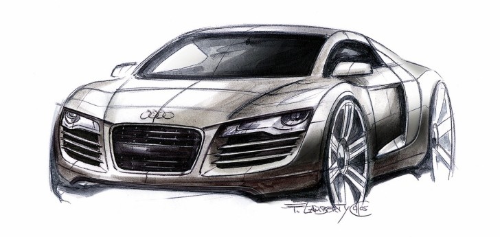Audi R8 design sketch