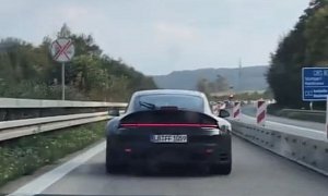 New 2019 Porsche 911 Spotted on German Autobahn, Shows Its Wider Posterior