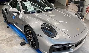 New 2021 Porsche 911 Turbo S Spotted at Factory, Looks Amazing in GT Silver