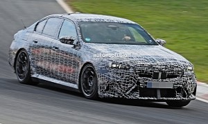 New 2024 BMW M5 Looks Like an AMG Scarecrow, Flaunts Electrified V8 in Nurburgring Testing