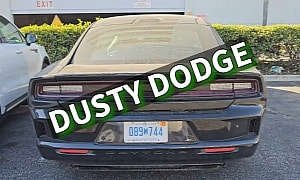New 2025 Dodge Charger Daytona Electric Muscle Car Spotted in the Wild Gathering Dust