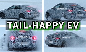 New 2025 Mercedes CLA EV Does Donuts in the Arctic