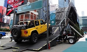 New 28-foot Jeep Mountain Thrilling 2022 NY Auto Show Visitors, Now Steeper Than Ever