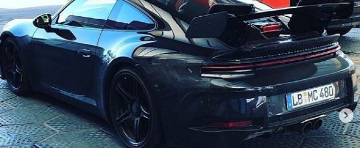 New 992 Porsche 911 GT3 Spotted at Gas Station