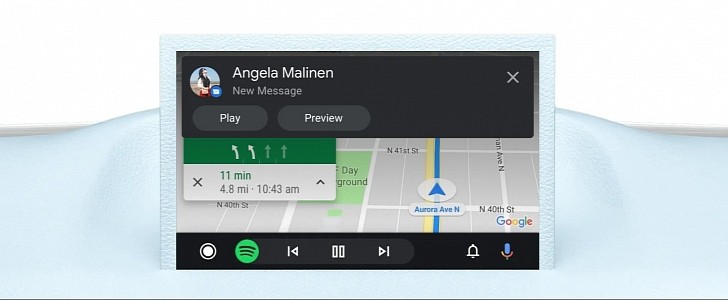 Android Auto text notification