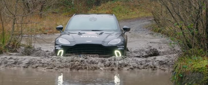 New Aston Martin DBX proves itself off-road, shows off drifting skills