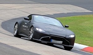 New Aston Martin Spied Testing At the Nurburgring, It’s the V8 Vantage Roadster