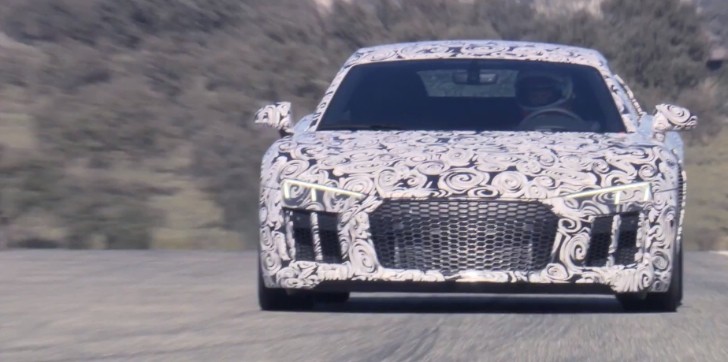 Audi R8 prototype on track