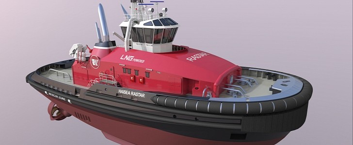 The RAstar 4000-DF escort tug is not only environmentall-friendly, but also one the most powerful tugboats today