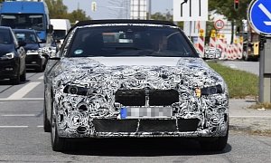 New BMW 4 Series Convertible Spotted in Traffic, Shows Soft Top and Z4 Grille
