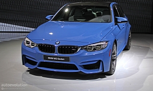 New BMW M3 Is Blue All Over in Detroit <span>· Live Photos</span>