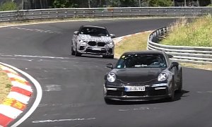 New BMW X6 M Hunts Down 992 Porsche 911 Turbo on Nurburgring, Chase Is Wild