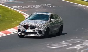 New BMW X6 M Shows Up on Nurburgring, Out For Porsche Cayenne Turbo Coupe Blood