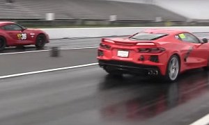 New C8 Corvette Drag Races a Toyota Supra for Fun
