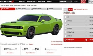New Dodge Challenger Configurator Goes Online, Hellcat Can be Leased from $547/Month