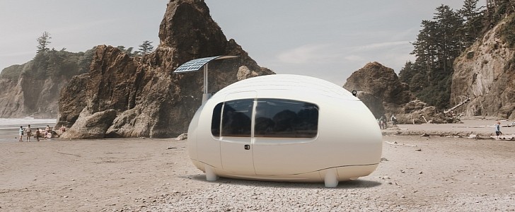 Space by Ecocapsule is a mobile tiny home that's partly self-sufficient, ideal for glamping