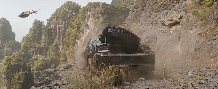 This is what happens in F9 when you swing a car Tarzan-style