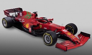 New Ferrari SF21 Race Car Breaks Cover With Two-Tone Red and Burgundy Livery