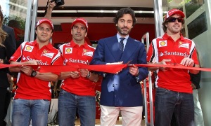 New Ferrari Store Inaugurated by Alonso, Massa and Gene in Spain