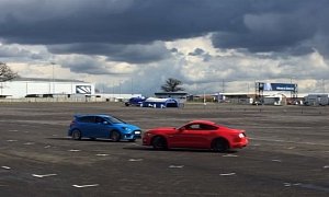 New Ford Focus RS vs. Mustang GT Drift Battle Is Surprising