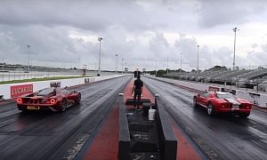 New Ford GT Drag Races Old Ford GT, America Wins