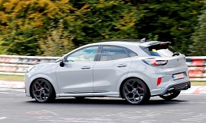 New Ford Puma ST Hybrid Spied Tackling the Nurburgring