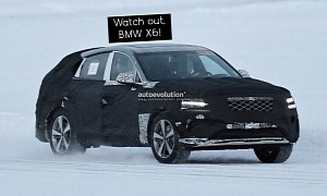 New Genesis GV80 Coupe Spied Showing Its Sloping Roofline, 2024 Debut Expected