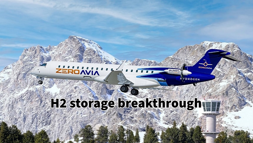 New hydrogen storage tech is crucial for aviation