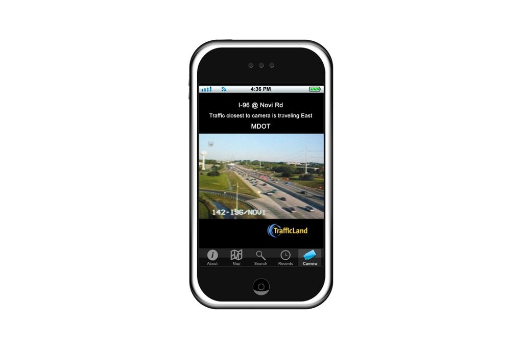 Visteon's TrafficJamCam app on iPhone