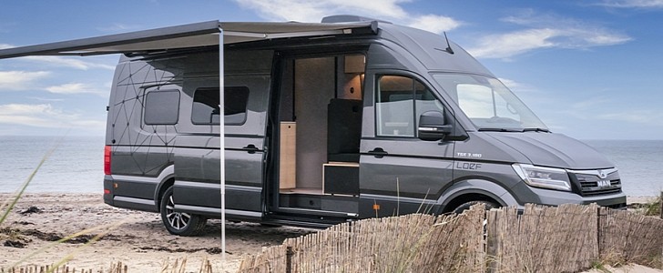 The Loef camper van is a glamourous take on the vanlife, with ceramic grill and hidden minibar