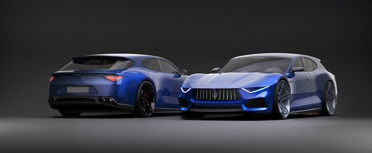New Maserati Shooting Brake rendering by Andrej Suchov