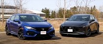 New Mazda3 Hatchback Takes on Honda Civic in Comparison Review