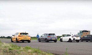 New Megane RS Disappoints in Drag Race Against i30 N, Civic Type R, and Cupra R