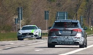 New Mercedes-AMG A45 Meets GT Black Series Prototype at Nurburgring, Goes Wild