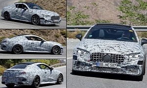 New Mercedes-AMG CLE 63 Spied Testing With Mismatched Wheels