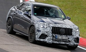 New Mercedes-AMG GLC 63 Coupe Spied, Super Crossover Has an Electrified 2.0L Engine