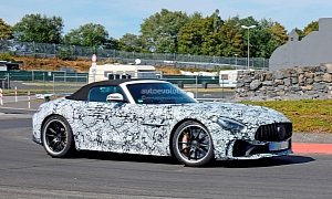 New Mercedes-AMG GT R Roadster Spied Close To the Nurburgring