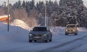 New Mercedes-Benz GLB Followed by 2019 G-Class in Father and Son Prototype Test
