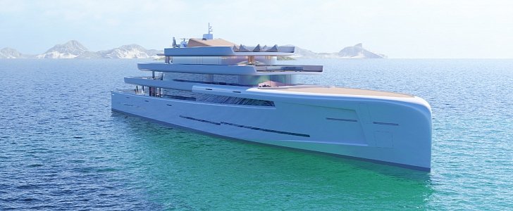 Superyacht concept Mirage, which turns invisible from a distance