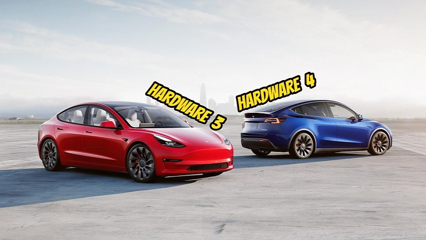 Tesla Model 3 with HW3 vs. Tesla Model Y with HW4