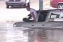 New Orleans Pickup Driver Learns the Hard Way Flood Water Runs Deep