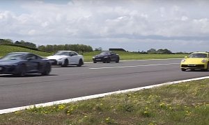 New Porsche 911 Carrera 4S Drag Races BMW M850i, GT-R Nismo, Audi R8