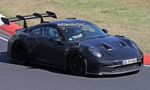 New Porsche 911 GT3 RS Shows Its Wing at the 'Ring, Supercar Looks Planted Through Corners