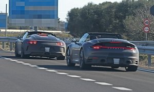 New Porsche 911 Speedster Spotted Testing with 2020 911 Cabrio, Debut Imminent